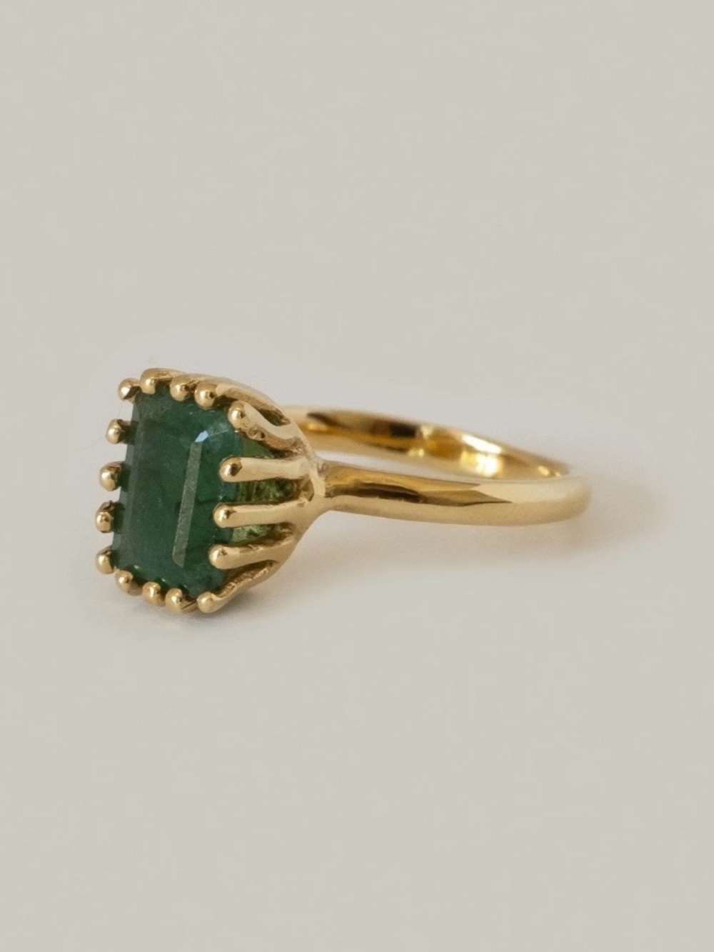 Ramona Raw Emerald Ring - Picture 2 of 6